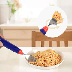 wingosoph kid-friendly handle action shot, twirling feature encouraging independent eating.