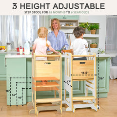 Wingyz Toddler Tower with adjustable heights supports growing kids.