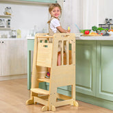 Wingyz Toddler Tower assembled and sturdy, ideal for kitchen helper tasks.