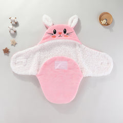 Winmany cartoon hooded design adds cute visual appeal during newborn swaddling.