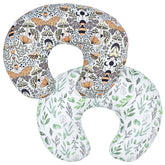 Winmany forest floral nursing pillow cover front view showing cozy fabric