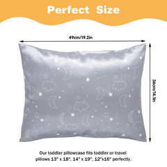 Winmany toddler pillowcase with grey cloud star pattern for playful naps
