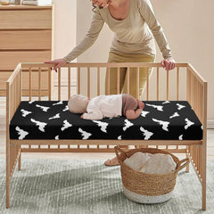 Winpema soft polyester crib sheet close-up highlighting gentle fabric