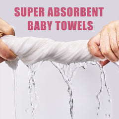 WinReal muslin baby towels color variants white pink grey showcase versatile gender-neutral set.