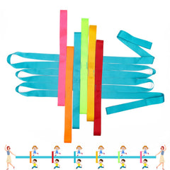 Winspeed preschool walking rope with colorful handles helps monitor a group of students during an outing.