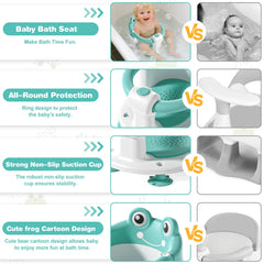 wiqins baby bath seat suction cups ensure a stable grip on smooth surfaces for worry-free baths.