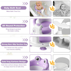 wiqins baby bath seat soft cushion provides gentle comfort and breathability