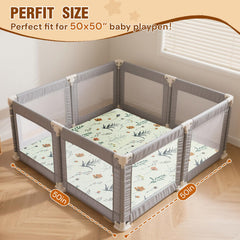 Wirhao baby play mat 50x50 setup shown in living room arrangement
