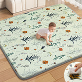 Wirhao baby play mat waterproof close-up highlights wipe-clean surface for spills