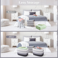 WISELIFE basket reinforced handles make carrying laundry or toys easy.
