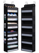 WishJazz over the door organizer front view with six large pockets for quick toy access