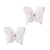 Wistamik butterfly hair clip white closeup shows embroidery and sequins for a playful look
