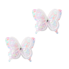 Wistamik butterfly hair clip white closeup shows embroidery and sequins for a playful look