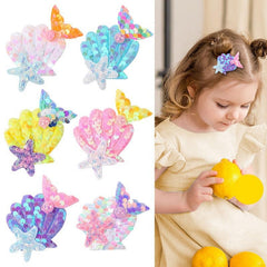 Wistamik mermaid hair clip in blush pink—cute twin-pack for matching outfits and easy styling.