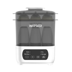 WITGER Baby Bottle Sterilizer front view shows compact efficiency for busy mornings.