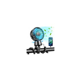 WITHOUSE 20000mAh stroller fan clipped to a stroller for portable cooling.