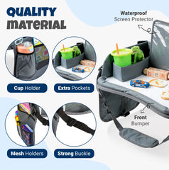 WITRIP waterproof kid tray protects car seats during meals and play
