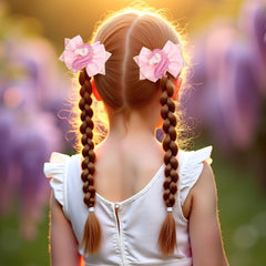 WIWUFUE glitter unicorn bow clip with strong clip grips fine hair securely.