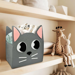 WJRSXILT cat design nursery decor enhances cute storage solution.