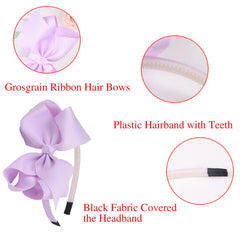 WJYX BOWS plastic headbands sturdy and comfortable for growing hair