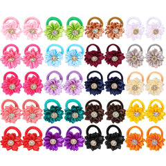 WJYX BOWS soft satin hair elastic protects toddler hair from snags.