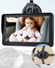 Wkzay 7-Inch Baby Camera display shows real-time backseat view for safer driving.