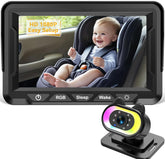 Wkzay baby camera front-seat view delivers crisp 1080P clarity for daytime driving.