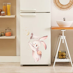 Wland bunny balloon decal brightens a kid's room with playful, easy-to-change decor.