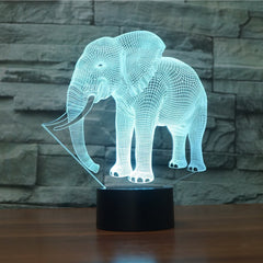 WMH Elephant 3D Lamp color wheel displaying seven mood colors
