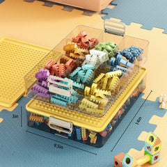 WMM Toys Storage Bins with 12 compartments for sorting small parts.
