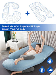 Wndy's Dream full-body-support photo demonstrates cradling from head to toe for comfort.