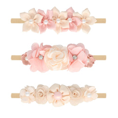 WNYUJOY baby girl flower headbands set with coordinated colors for stylish outfits.