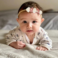 WNYUJOY flower headbands stretchy fit accommodates newborn to toddler.