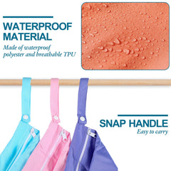 Woanger wet dry bags zipper pocket closeup highlighting secure storage options