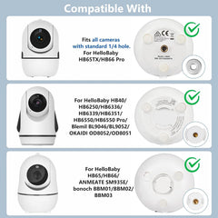 Wochel universal-compatibility mount fits Hello Baby HB65 and HB6550 cameras with 1/4 thread.