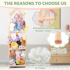 WodGod stuffed animal zoo storage display features open design to showcase favorites