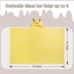 WODHOY hooded towels for kids showcasing generous 50x32 sizing and full coverage.