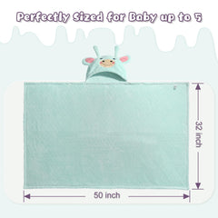 WODHOY pink pig hooded towel provides playful bath-time comfort and quick drying