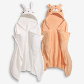 WODHOY toddler bath towel pack with hooded design for drying