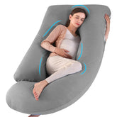 Wodsfay U-Shaped Pregnancy Pillow 65in provides full-body support for better sleep
