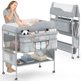 Wofafa portable baby changing table folded for compact storage and easy transport.