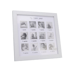 WOHPNLE Baby's First Year Frame front view for a tidy wall display of milestones
