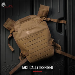 WOLF TACTICAL carrier shoulder straps closeup demonstrates ergonomic padded straps