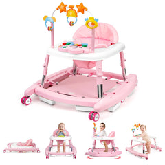 Wolfcode 5-in-1 music-lights baby walker in foldable form for on-the-go exploration.
