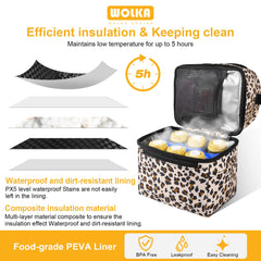 Wolka breast milk cooler bag showing detachable shoulder strap for easy carrying