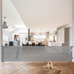 WOMHOM 120-inch extra-wide gate retractable for flexible, safe spaces.