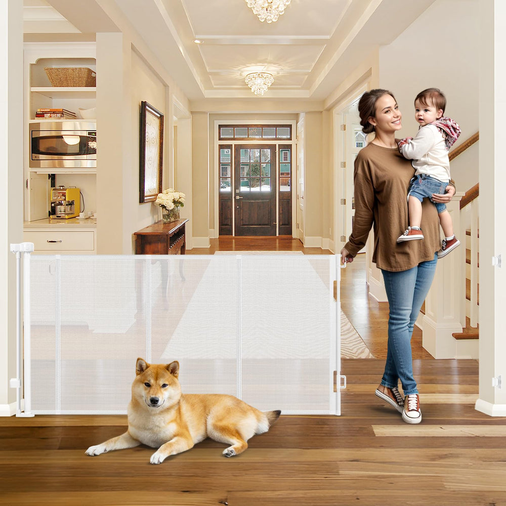 WOMHOM reinforced-support-rods keep gate taut and sturdy for daily use.