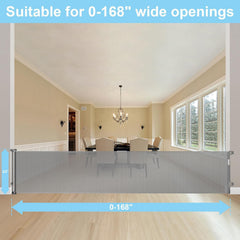 WOMHOM retractable gate wall-mount setup enables doorway protection without drilling.