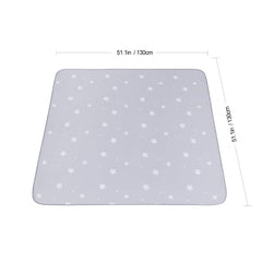 WOMUMON foldable high-chair mat is travel-friendly and easy to store.