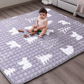WONDAY thick baby floor playmat with bear foldable design for tummy time.